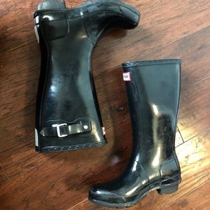 Hunter Kids Tall Rain boots.